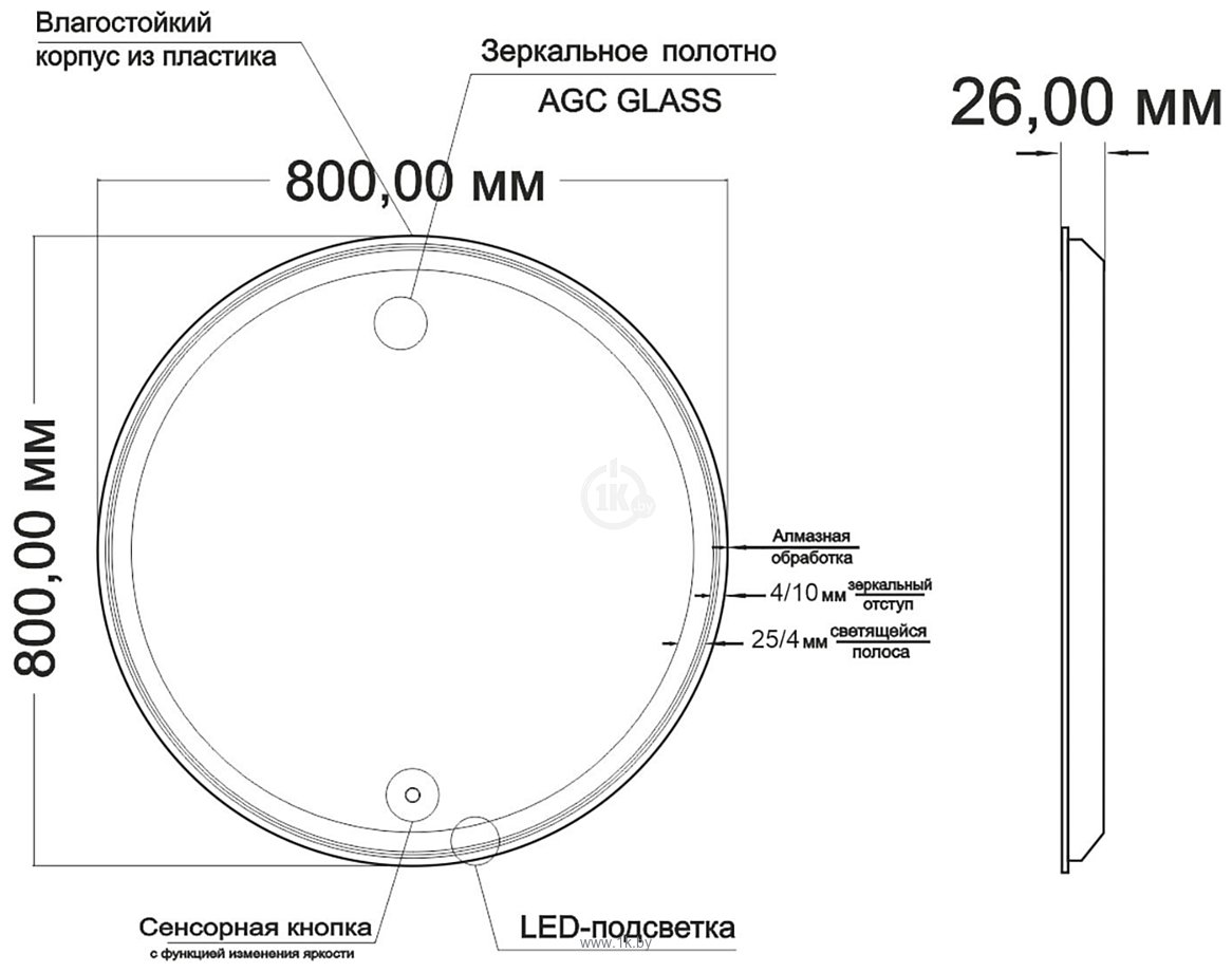 Фотографии Mixline  Оливия 545091 (с подсветкой)