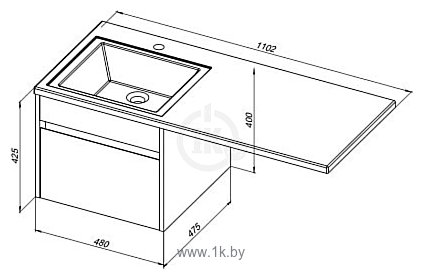 Фотографии Aquanet Тумба Токио 48 с умывальником Даллас 110 L 00239208 (белый)