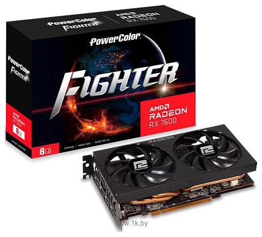 Фотографии PowerColor Fighter Radeon RX 7600 8GB GDDR6 (RX 7600 8G-F)