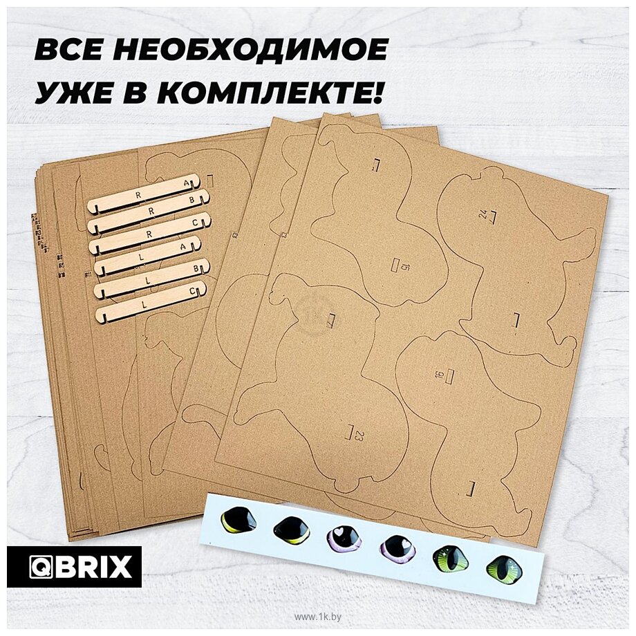 Фотографии QBRIX Три котика 3D. С глазками 20087