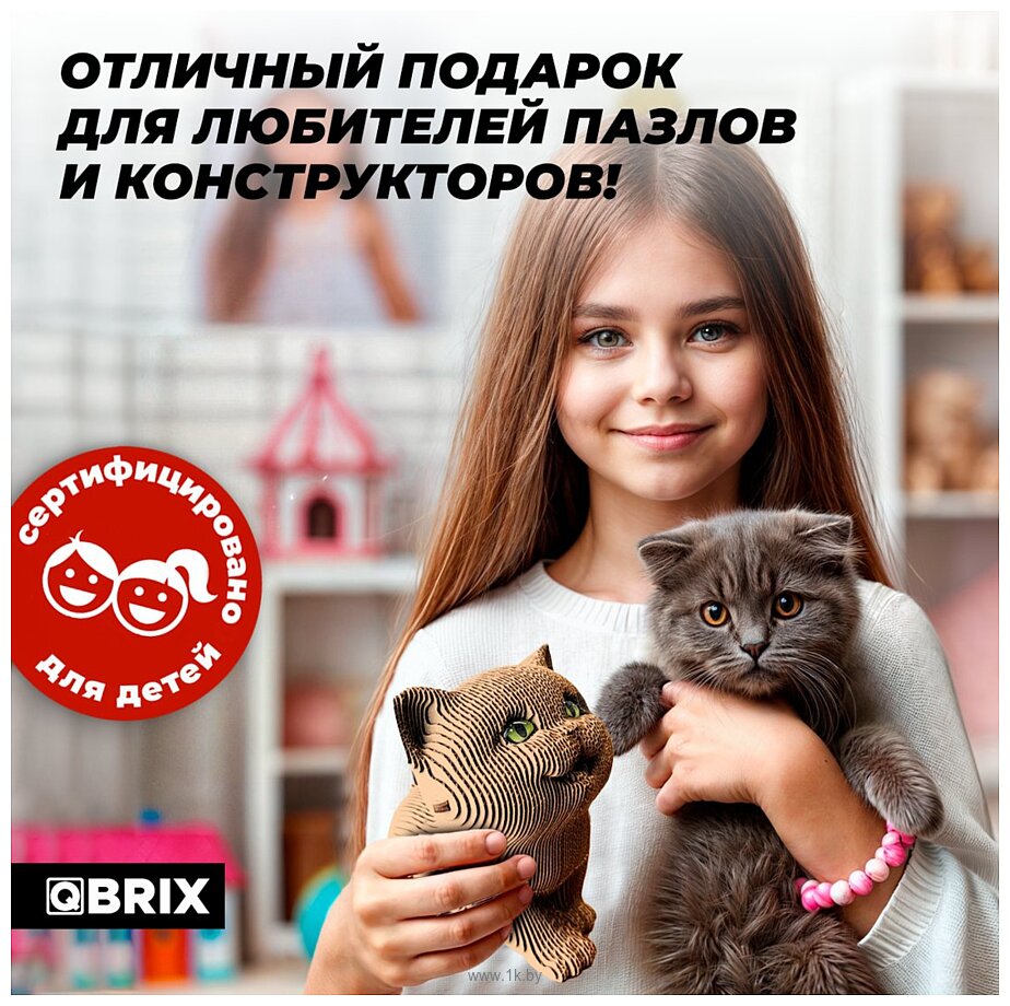 Фотографии QBRIX Три котика 3D. С глазками 20087