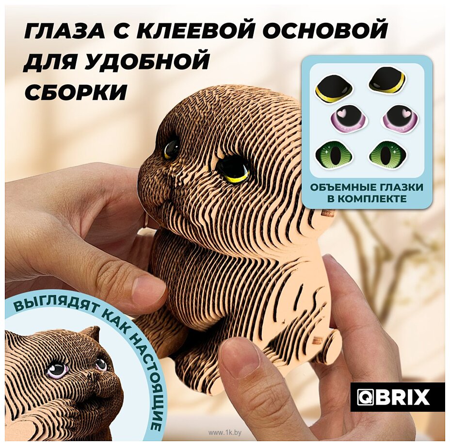 Фотографии QBRIX Три котика 3D. С глазками 20087