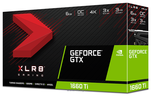 Фотографии PNY GeForce GTX 1660 Ti XLR8 6GB GDDR6 (VCG1660T6DFPPB-O)