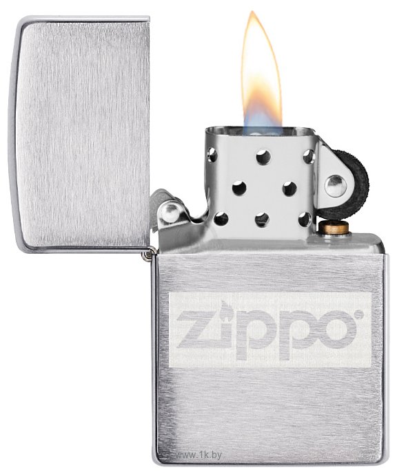 Фотографии Zippo Brushed Chrome 49358 (с фляжкой 89 мл)