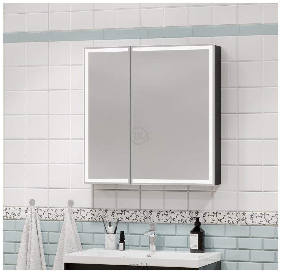 Фотографии Континент  Mirror Box Black Led 80х80