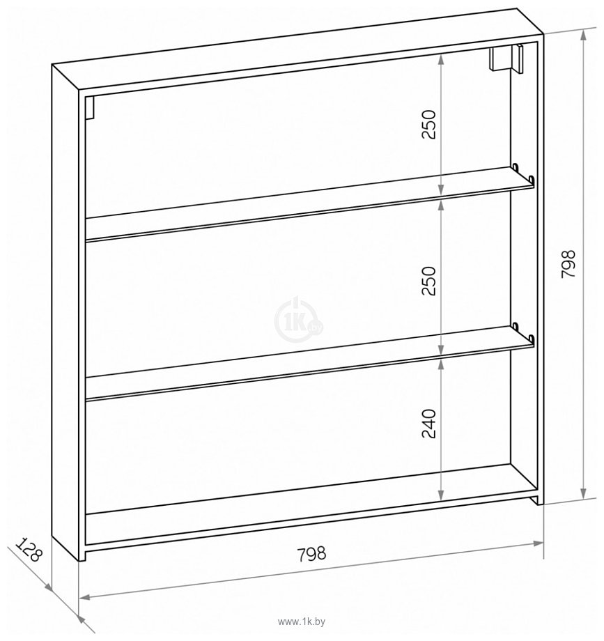 Фотографии Континент  Mirror Box Black Led 80х80