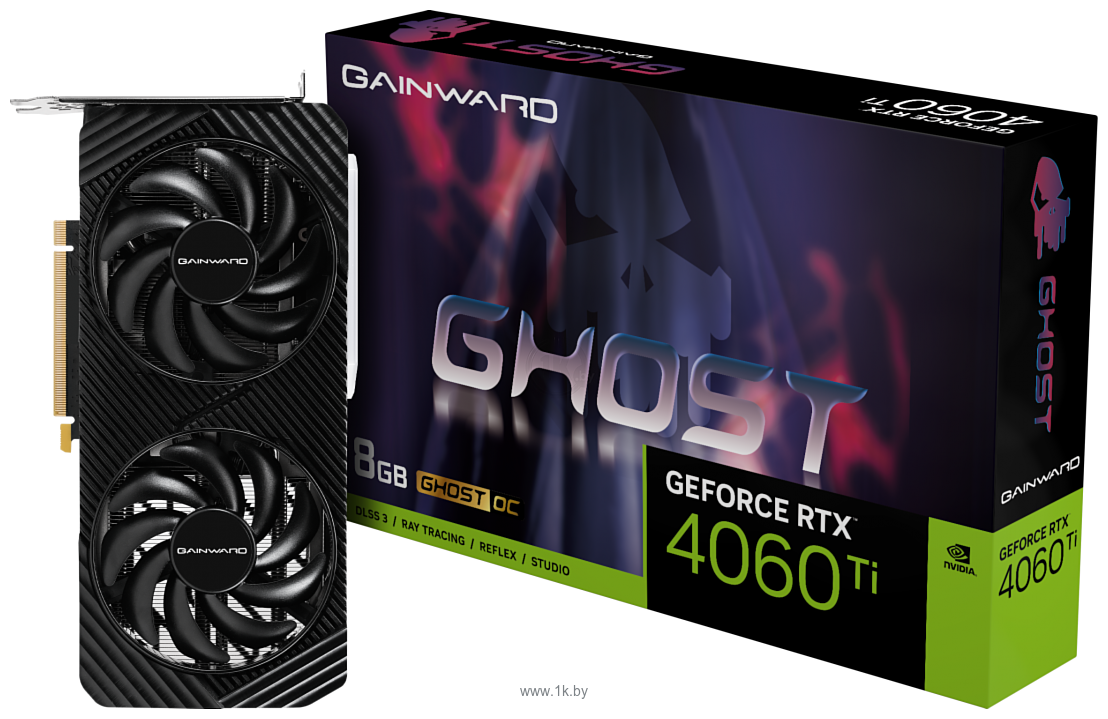 Фотографии Gainward GeForce RTX 4060 Ti Ghost OC 8GB (NE6406TT19P1-1060B)