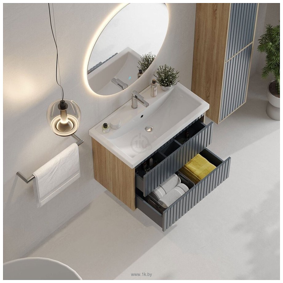 Фотографии Onika Дайлер 80 108062 (графит/дуб сонома)