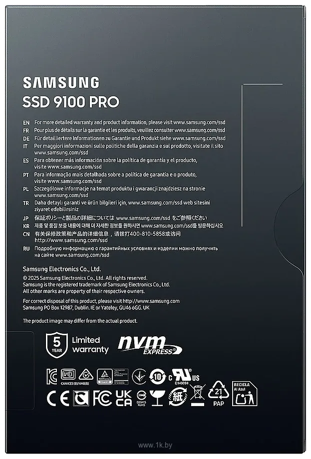 Фотографии Samsung 9100 Pro 4TB MZ-VAP4T0BW Фотографии Samsung 9100 Pro 4TB MZ-VAP4T0BW