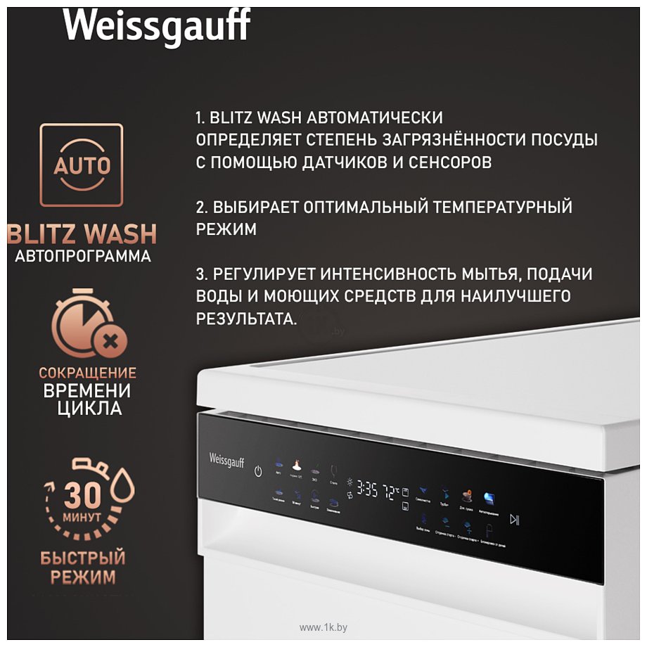 Фотографии Weissgauff DW 4539 Inverter Touch AutoOpen White