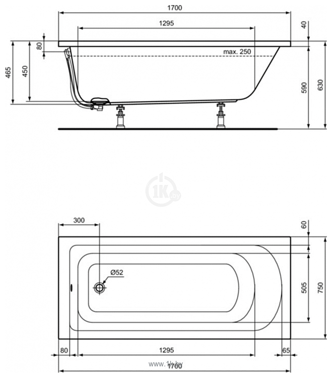 Фотографии Ideal Standard Hotline K274601 170x75