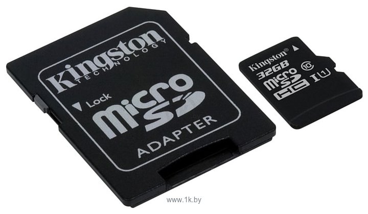 Фотографии Kingston Canvas Select microSDHC Class 10 UHS-I U1 32GB + SD adapter (SDCS/32GB)