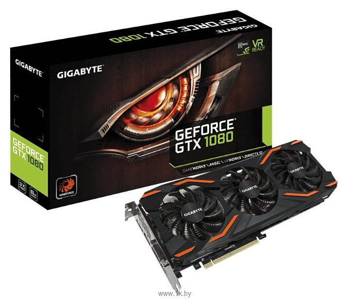 Фотографии GIGABYTE GeForce GTX 1080 1607Mhz PCI-E 3.0 8192Mb 10010Mhz 256 bit DVI HDMI HDCP