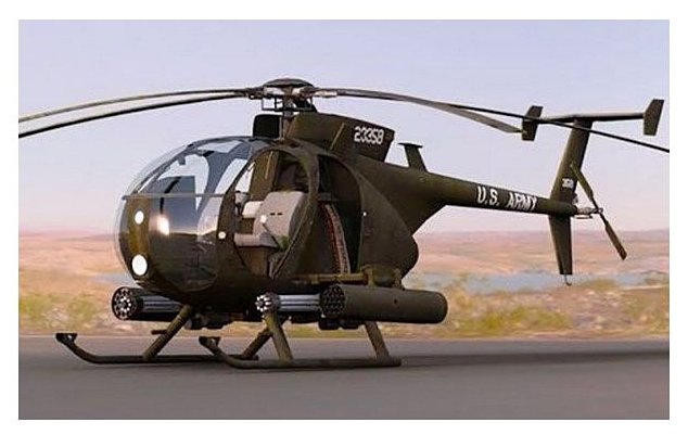 Фотографии Italeri 017 Легкий многоцелевой вертолет AH-6 Night Fox