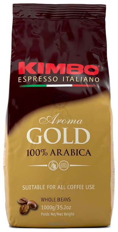 Фотографии Kimbo Aroma Gold 100% Arabica в зернах 1 кг