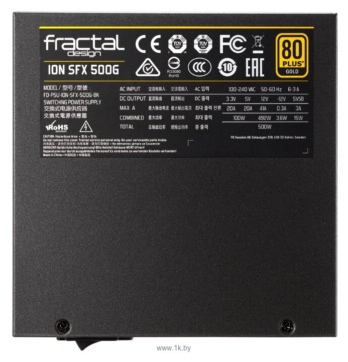 Фотографии Fractal Design Ion SFX-L 500W Gold FD-PSU-ION-SFX-500G-BK