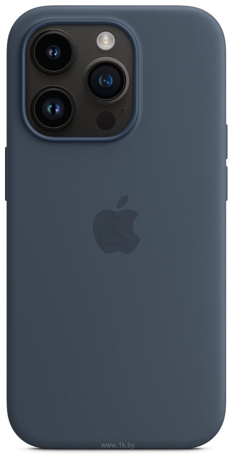 Фотографии Apple MagSafe Silicone Case для iPhone 14 Pro (синий шторм)