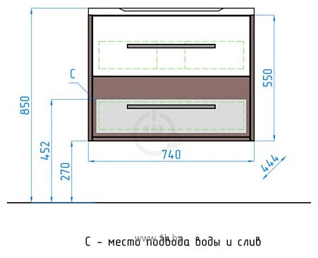 Фотографии Style Line Экзотик 75 2 ящика (подвесная)