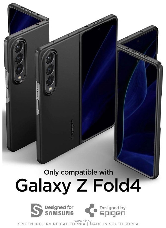 Фотографии Spigen AirSkin для Galaxy Z Fold 4 ACS05103 (черный)