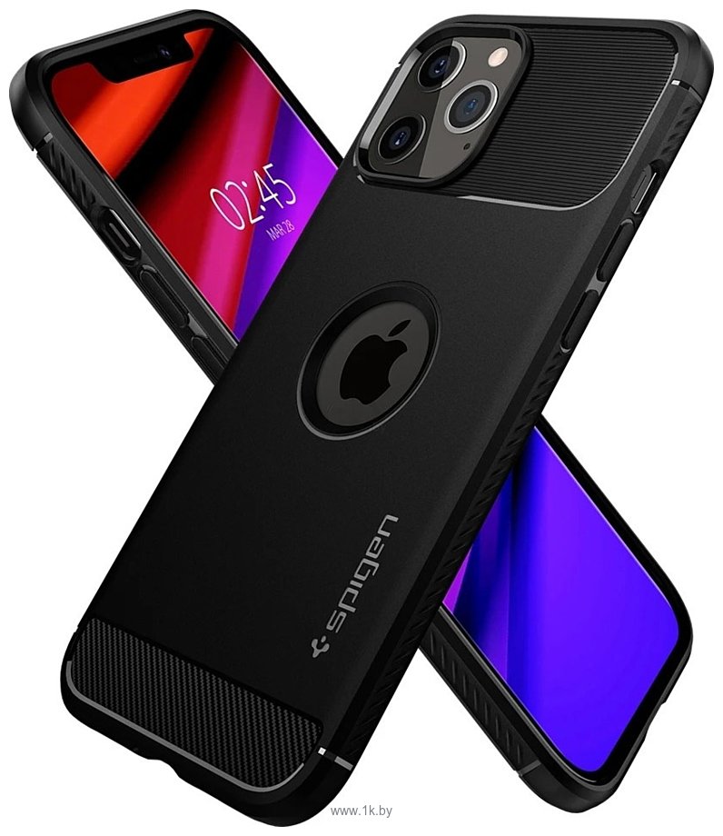 Фотографии Spigen Rugged Armor для iPhone 12/iPhone 12 Pro ACS01700 (черный)