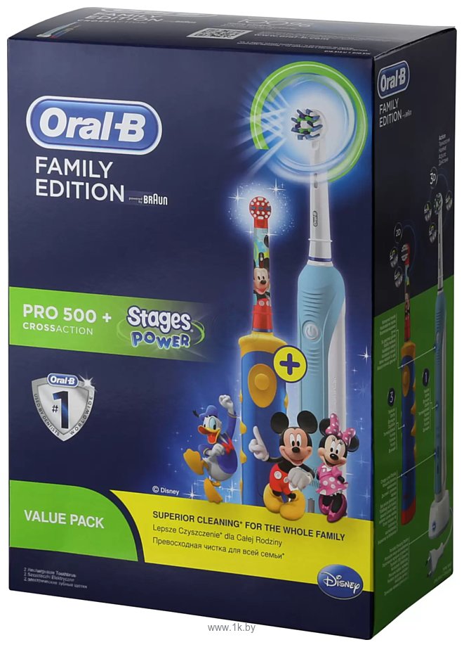 Фотографии Oral-B Pro 500 Cross Action и Kids D16.513.1U + D10.513K