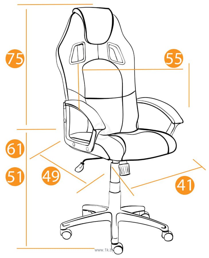 Фотографии TetChair Driver (флок/ткань, синий/серый)