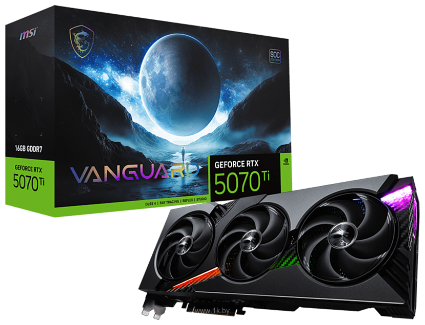 Фотографии MSI GeForce RTX 5070 Ti 16G Vanguard SOC