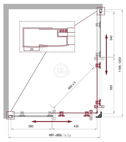 Фотографии BelBagno UNO-195-AH-2-120/90-C-NERO