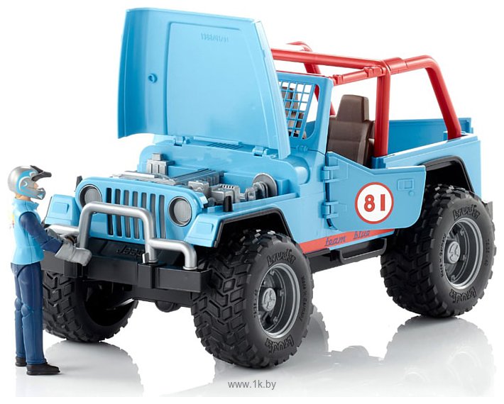 Фотографии Bruder Jeep Cross country Racer blue 02541