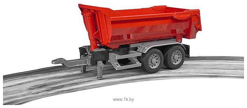 Фотографии Bruder Half Pipe Trailer for Trucks Vehicle 03923 (красный)
