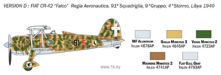 Фотографии Italeri 1437 Fiat Cr.42 Falco