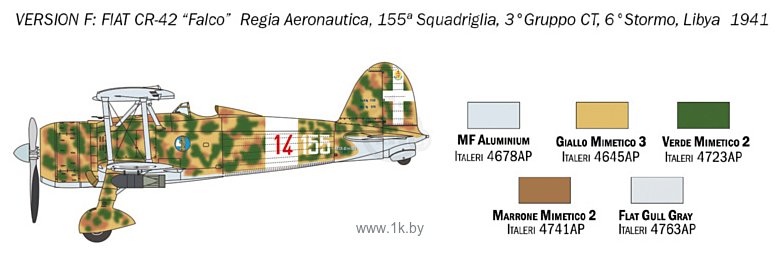 Фотографии Italeri 1437 Fiat Cr.42 Falco