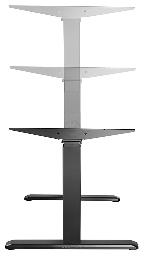 Фотографии ErgoSmart Unique Ergo Desk 1360x800x36мм (бетон Чикаго светло-сер./черный)