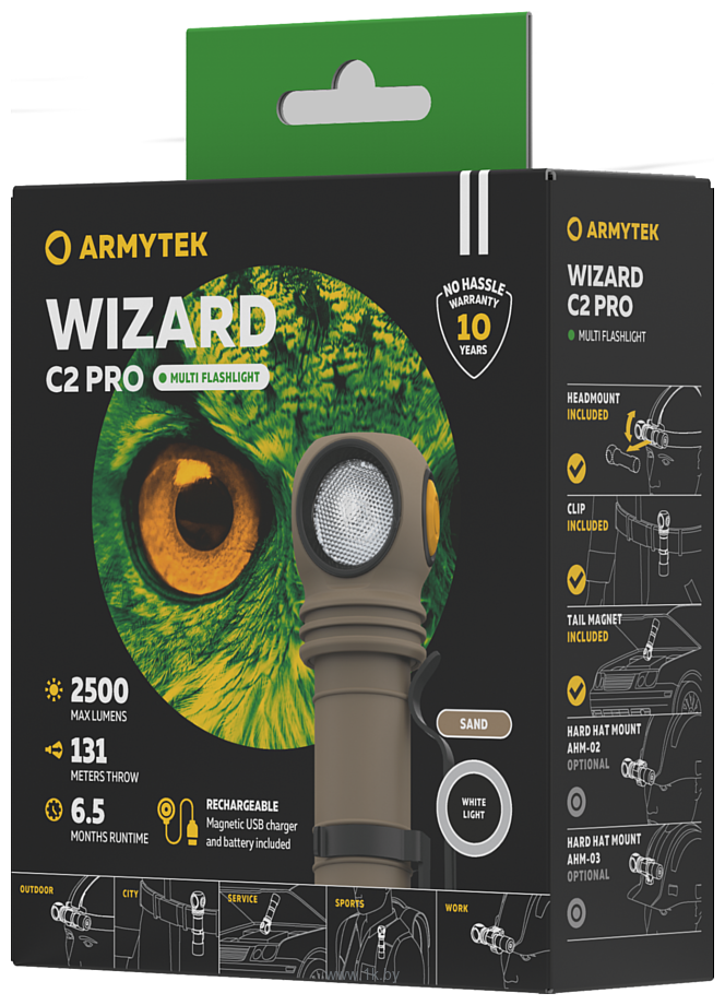 Фотографии Armytek Wizard C2 Pro Magnet USB (песочный)