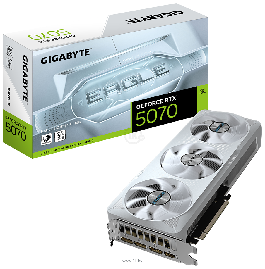 Фотографии Gigabyte GeForce RTX 5070 Eagle OC Ice SFF 12G (GV-N5070EAGLEOC ICE-12GD)