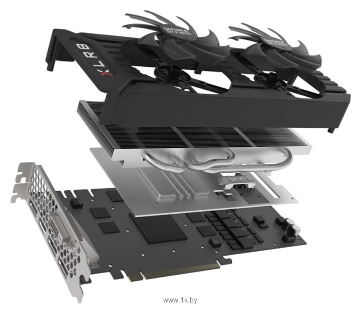 Фотографии PNY GeForce GTX 1070 1518Mhz PCI-E 3.0 8192Mb 8000Mhz 256 bit DVI HDMI HDCP XLR8 OC GAMING Twin Fan