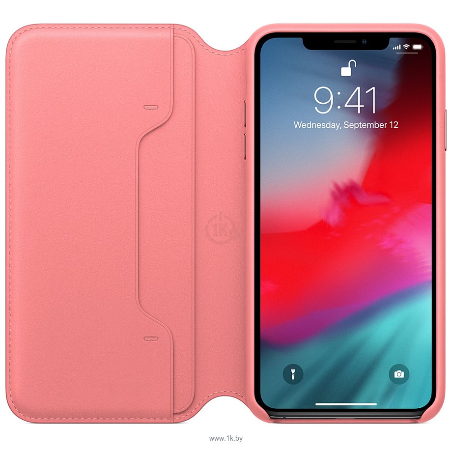 Фотографии Apple Leather Folio для iPhone XS Peony Pink