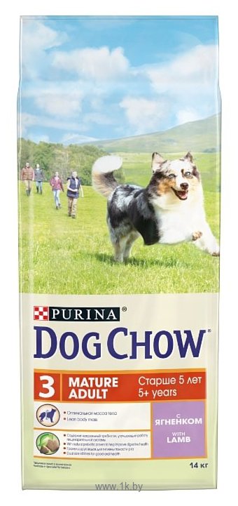 Фотографии DOG CHOW (14 кг) Mature Adult с ягненком для собак старшего возраста