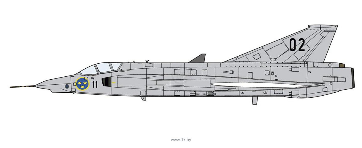 Фотографии Hasegawa Самолет-разведчик S35E Draken Natural Metal