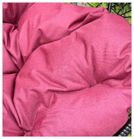 Фотографии M-Group Папасан 12020408 (черный ротанг/розовая подушка)