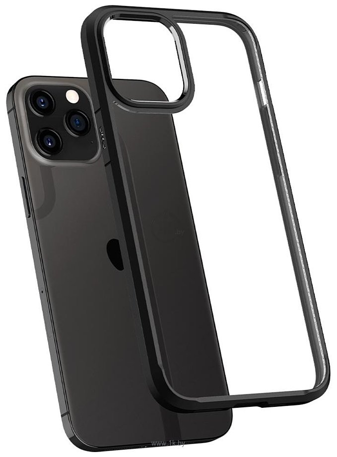 Фотографии Spigen Ultra Hybrid для iPhone 12/iPhone 12 Pro ACS01703 (черный)