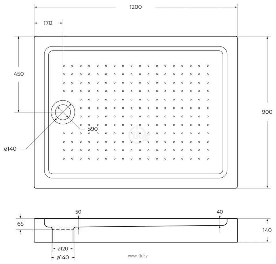 Фотографии BelBagno TRAY-BB-AH-120/90-15-W 120x90