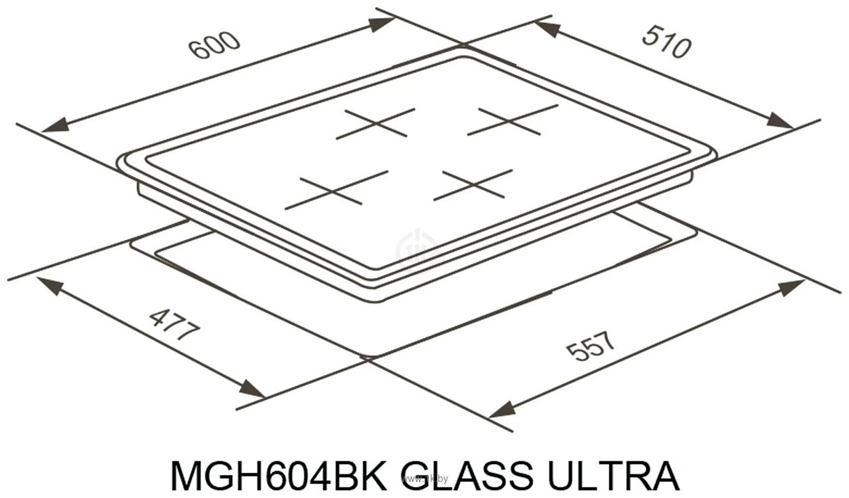 Фотографии Meferi MGH604BK Glass Ultra