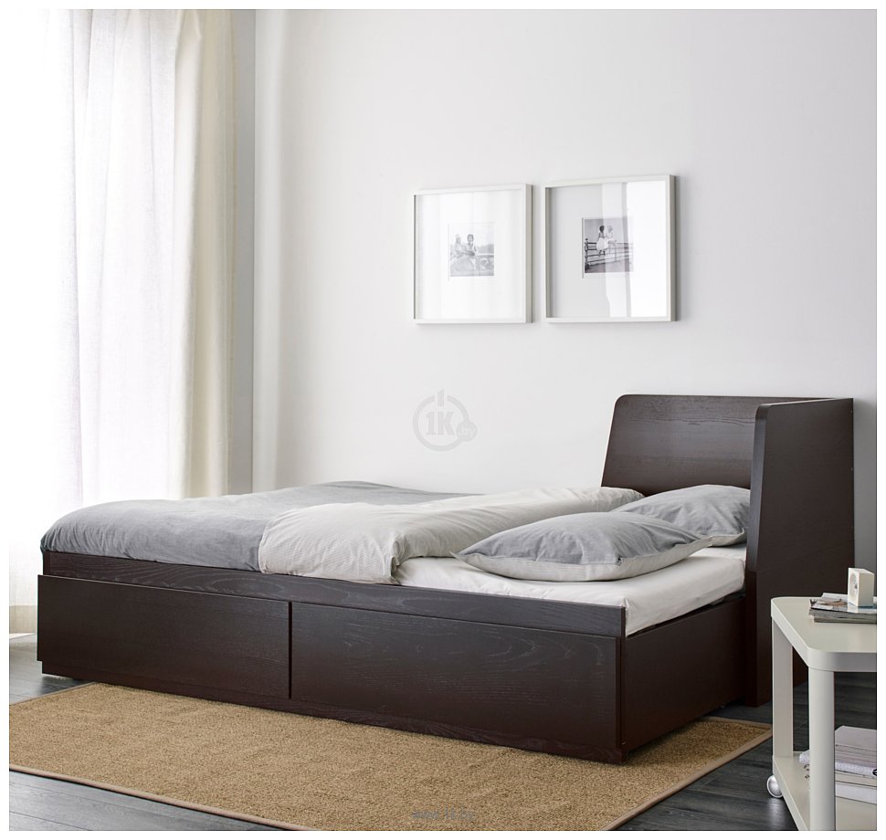 Фотографии Ikea Флекке 200x80-160 (черно-корич, малфорс сред жест) 992.111.88