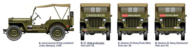 Фотографии Italeri 6355 Willys Jeep 1/4 Ton 4X4 Arma Dei Carabinieri