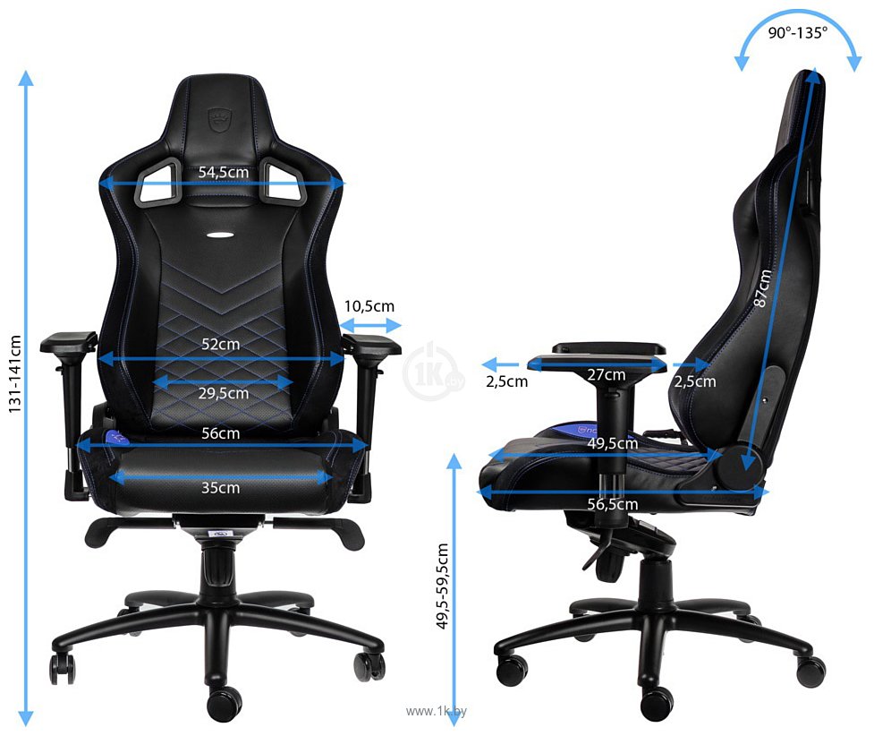 Фотографии Noblechairs Epic (черный/синий)