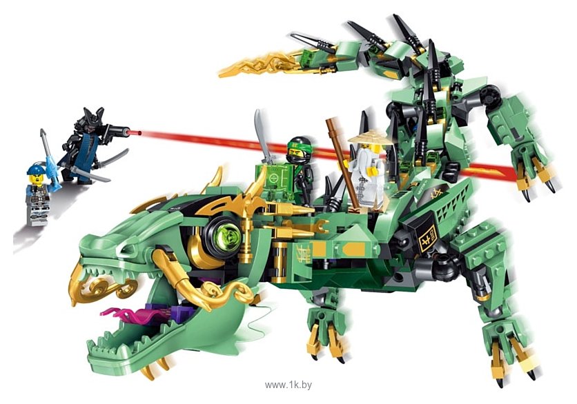 Фотографии Lepin NinjaGo 06051 Механический дракон Зеленого ниндзя