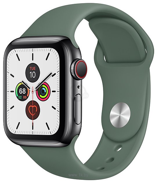 Фотографии Apple Watch Series 5 40mm GPS + Cellular Stainless Steel Case with Sport Band