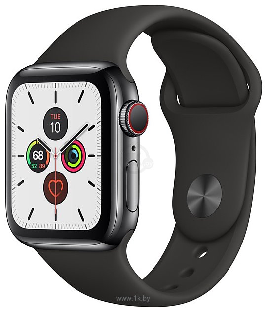 Фотографии Apple Watch Series 5 40mm GPS + Cellular Stainless Steel Case with Sport Band