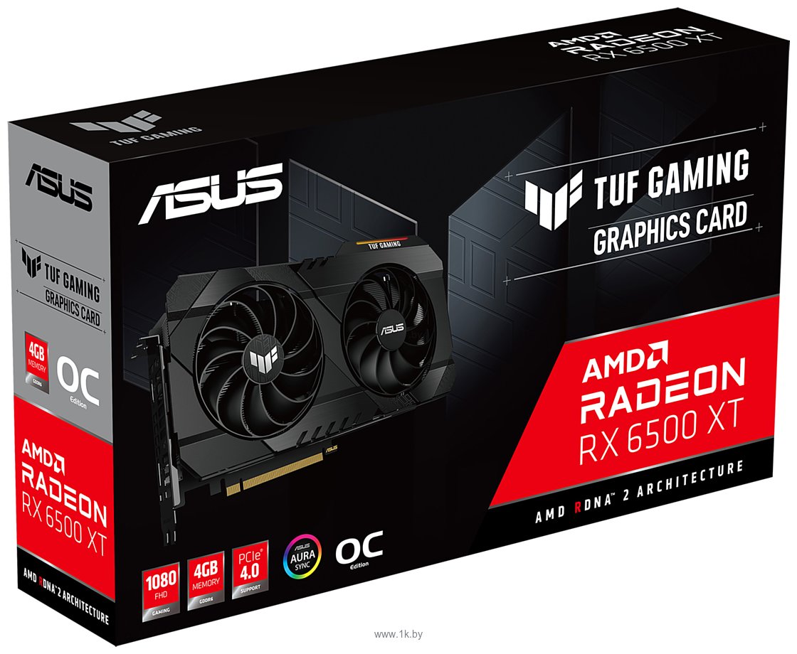 Фотографии ASUS TUF Gaming Radeon RX 6500 XT OC Edition (TUF-RX6500XT-O4G-GAMING)